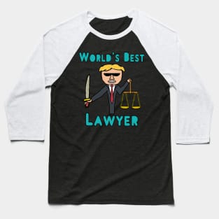 World's Best Lawyer Baseball T-Shirt